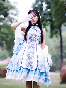 Chinese Style Vintage Sweet Girl Lolita Dress WBP2041-WT