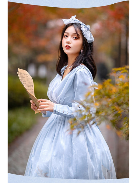 Alicegardens Winter Print Elegant Lolita Dress