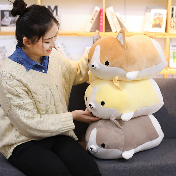 Animal Anime Cute Corgi Plush Toy Soft Pillow Doll Cartoon Dog AGT009