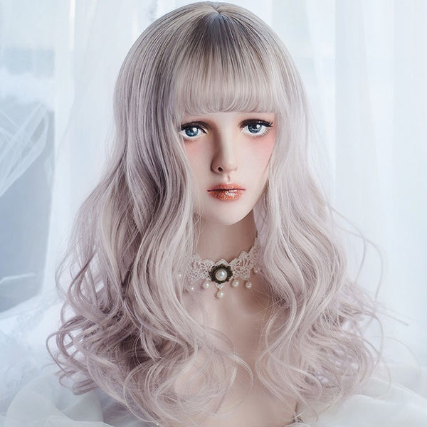 Gothic Lolita Gradient Long Curly Hair Wig AG016