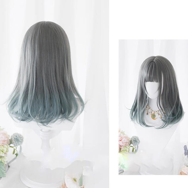 Harajuku Long Curly Gradient Gothic Lolita Wig AG080