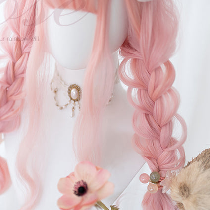 Pink Gradient Gothic Lolita Harajuku Daily Curly Wig AG082