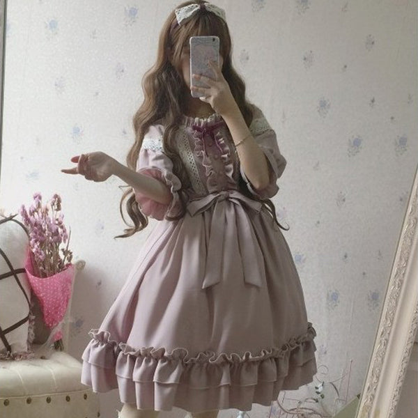Sweet Girl Lolita Lace Princess Dress AGD009