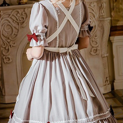 Sweet Lolita Maid Princess Bowknot Dress AGD010