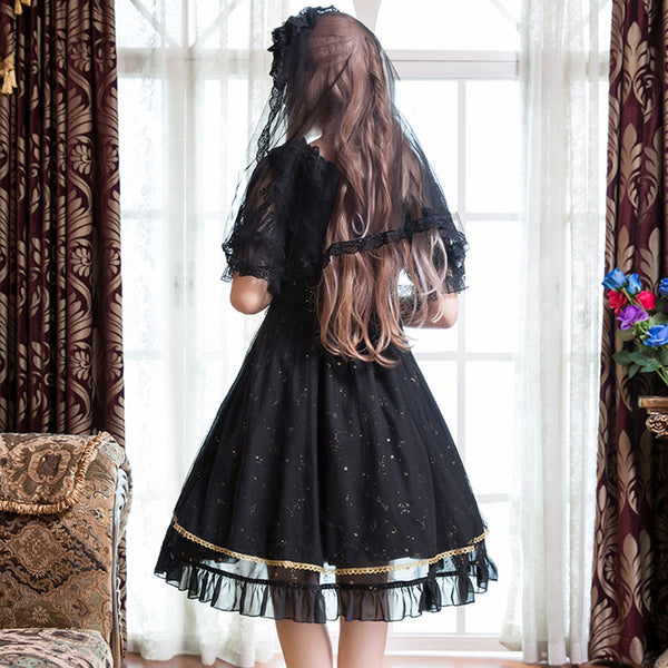 Sweet Lolita Constellation Lace Dress AGD012
