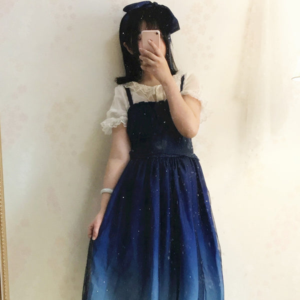 Starry Night Gradient Elegent Princess Lolita Dress AGD014