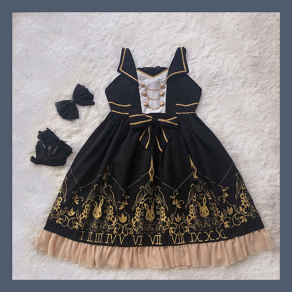 Girls Sweet Classic Lolita Printed Dress AGD030