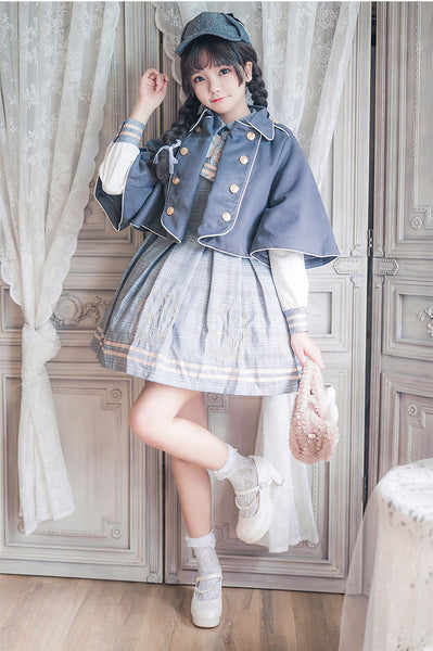 Winter Preppy Style Sweet Classic Lolita Dress AGD035