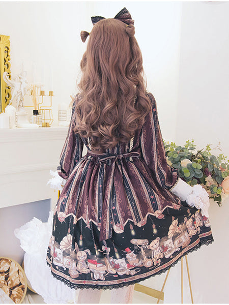 Girls Sweet Lolita Dress Princess Lace Court Skirts AGD045