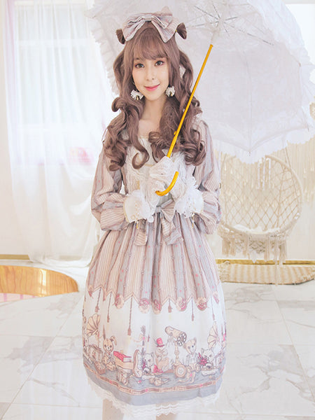 Girls Sweet Lolita Dress Princess Lace Court Skirts AGD045