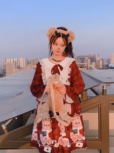 Sweet Printing Lolita Dress Japan Midi Gothic Lolita Dresses AGD049