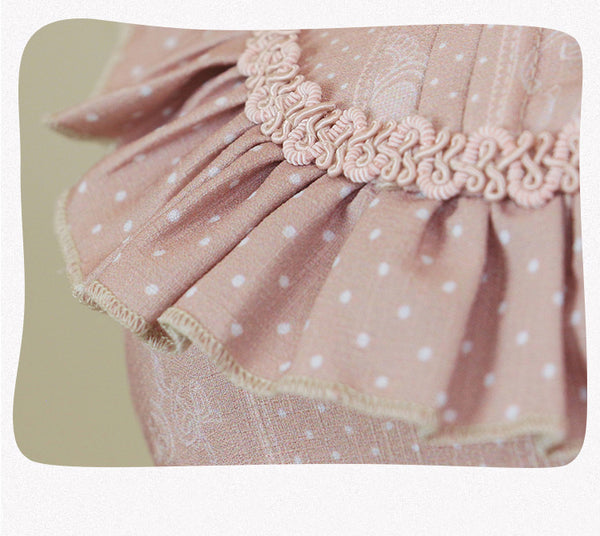Sweet Lolita Printed Dress Sleeveless Chiffon JSK Princess Dress AGD054