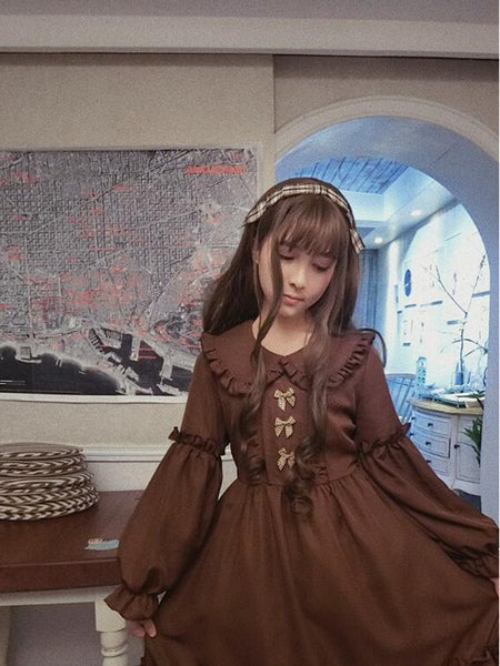 Lolita Dress Costume Gothic Victorian Maid Outfit AGD055