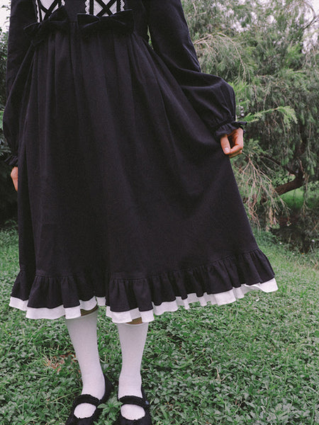 Gothic Dresses Lolita Victorian Vintage Style Long Sleeve AGD064
