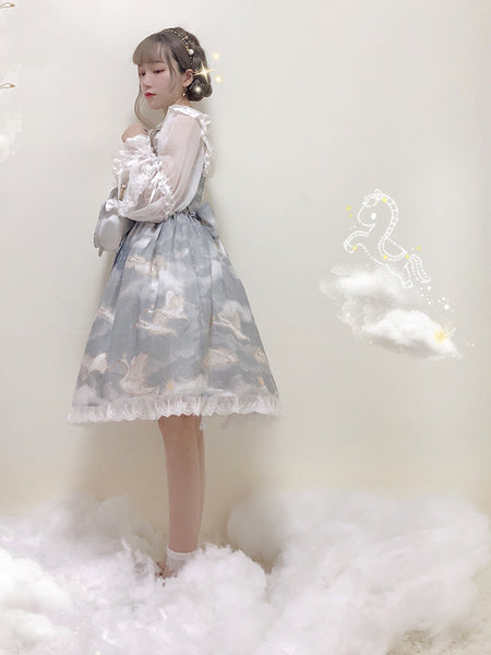 Printed Dress Japanese Style Court Kawaii Lolita Dress AGD069