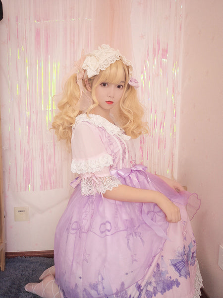 Sweet Lolita Printed Princess Court Skirt AGD073