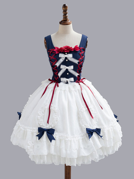 Princess Classic JSK Lace Cotton Jumper Skirt Lolita Dress AGD076