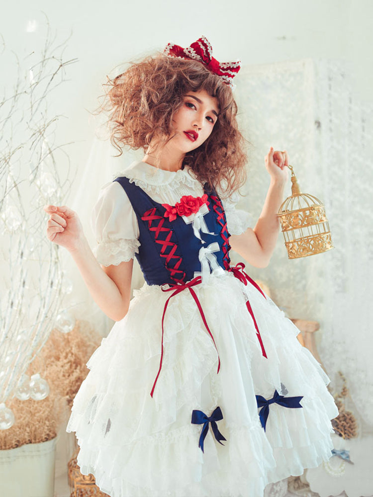Princess Classic JSK Lace Cotton Jumper Skirt Lolita Dress AGD076