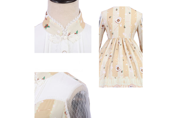 Classic Dress Princess Layered Lace-Up Lolita Dress AGD103