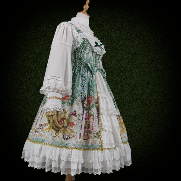 Victorian Dress Princess Layered Lace-Up Lolita Dress AGD104
