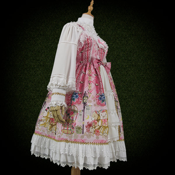 Victorian Dress Princess Layered Lace-Up Lolita Dress AGD104