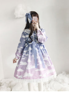 Classic Lolita Pink Printed Dress AGD112