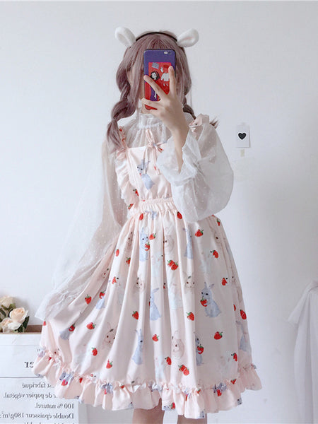 Girls Sweet Cute Printed Lolita Dress AGD114