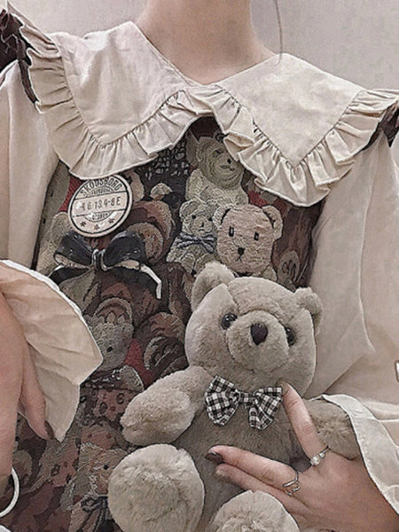 Girls Sweet Classic Embroidery Lolita Dress AGD116