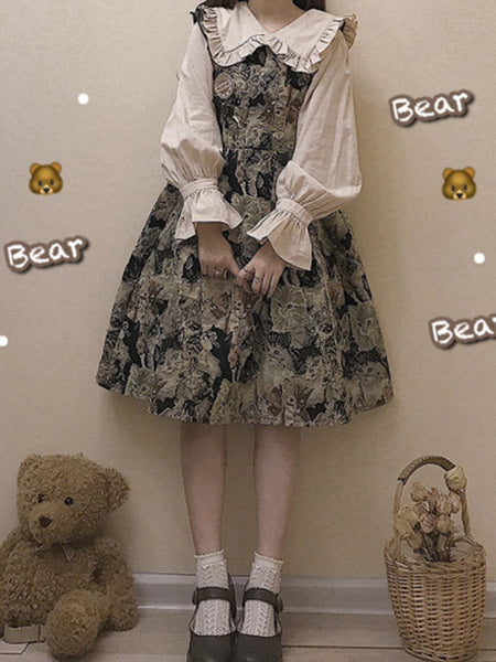 Girls Sweet Classic Embroidery Lolita Dress AGD116