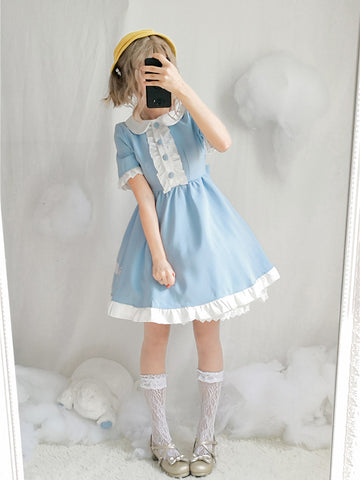 Sailor Dress with Bow Anime Japanese School Uniform High Waist AGD125