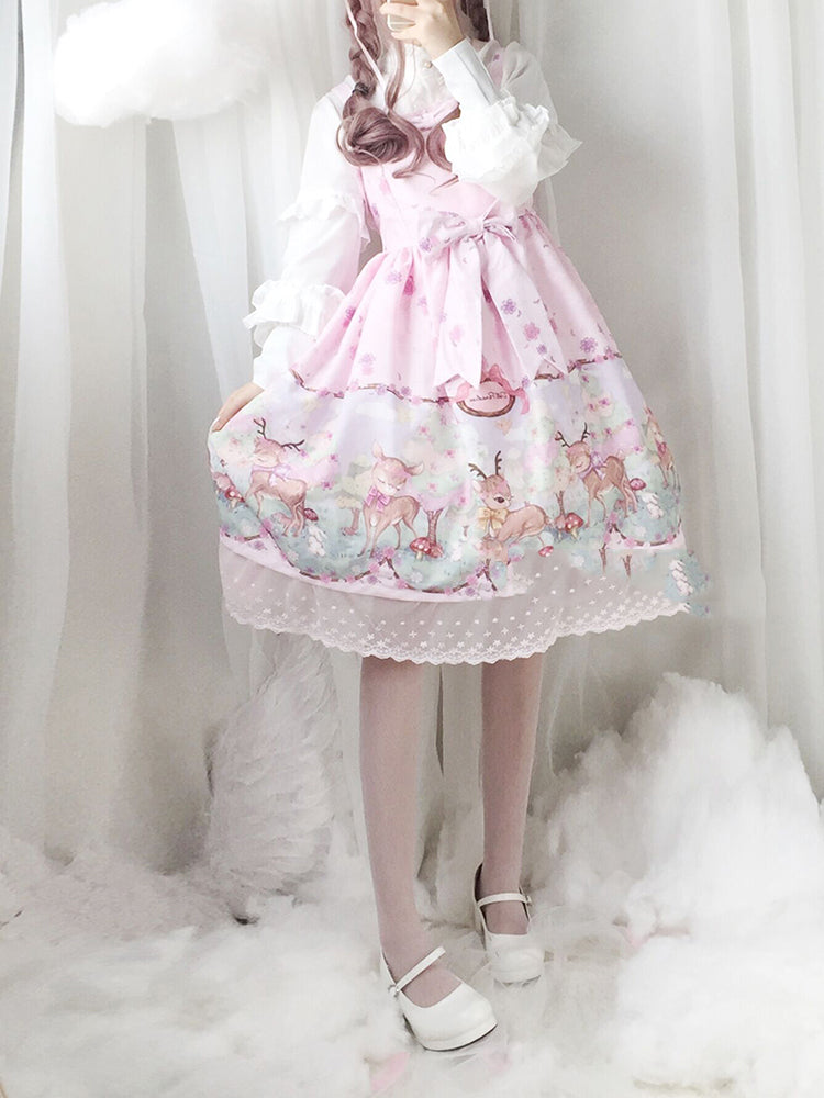 JSK Printed Jumper Skirt Lolita Dress AGD131