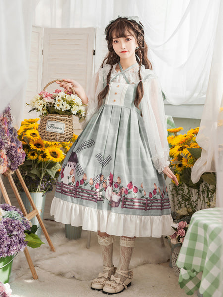 Classic Gothic Dress Princess Cotton Lolita Dress AGD133
