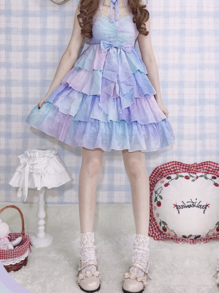 Girls Lolita Gothic Dress Princess Layers Dress AGD136