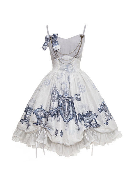 Printing Lolita Dress Sleeveless Sweet Dresses AGD152