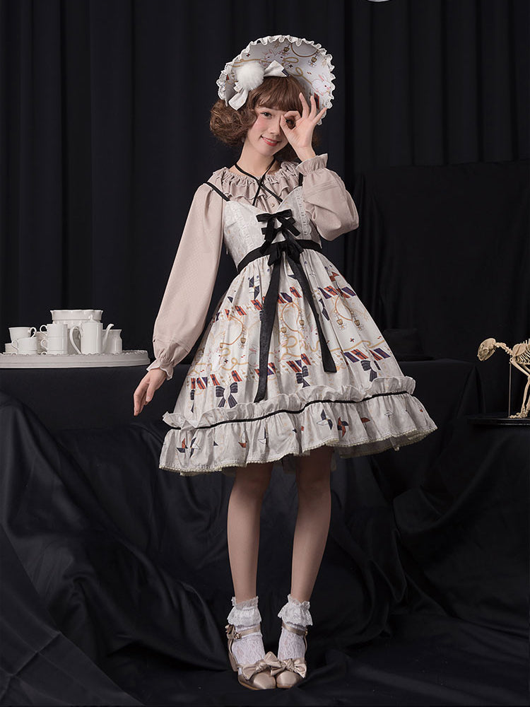 Lolita Dress Printing Sleeveless Sweet AGD152