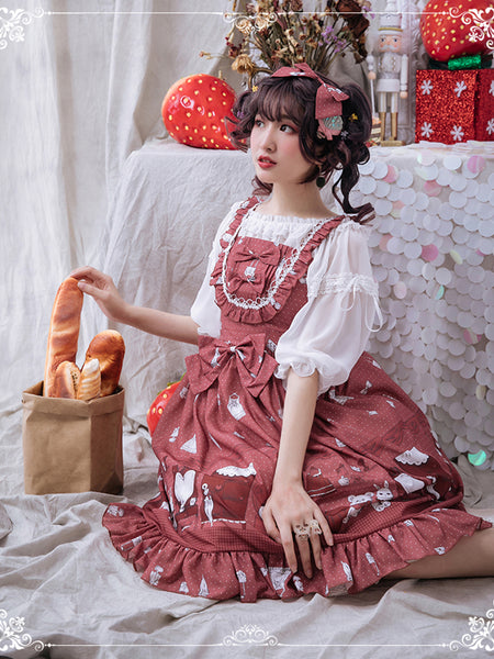 Dress Princess Lace-Up Cotton Lolita Dress AGD154