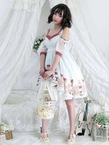 Lolita Dress Off Shoulder High Waist Loose Dresses AGD165