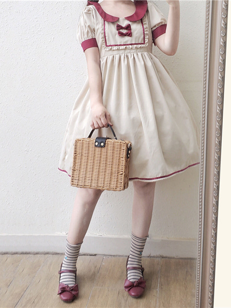 Girls Sweet Classic Lolita Printed Dress AGD167