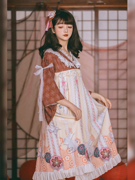 Japanese Gothic Dress Princess Cotton Lolita Dress AGD169