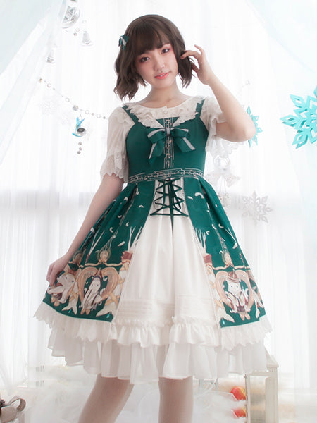 Classic Lolita JSK Printed Cute Dress AGD170