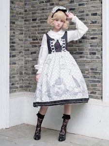 Cute Gothic Dress Princess Cotton Lolita Dress AGD175