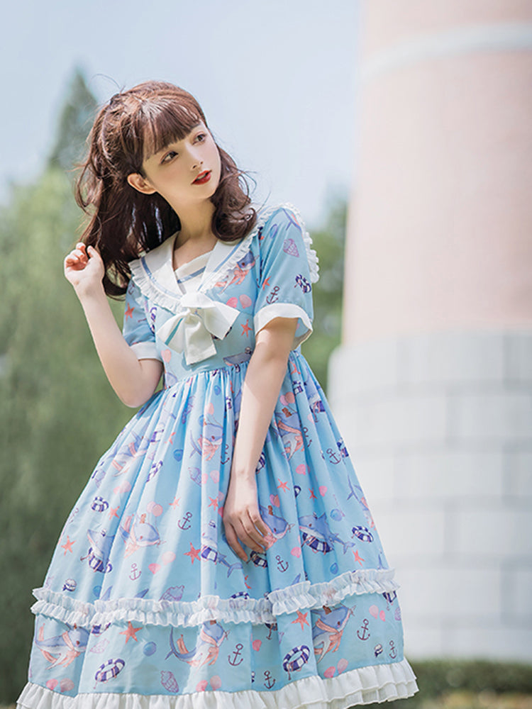 Girls Sweet Lolita Dress Chiffon Dress AGD180