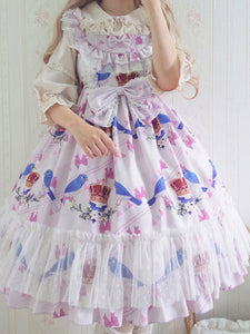 Lace-up Gothic Dress Princess Cotton Lolita Dress AGD198
