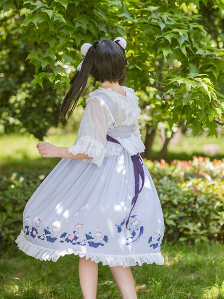Chiffon Dress Princess Cotton Lolita Dress AGD199