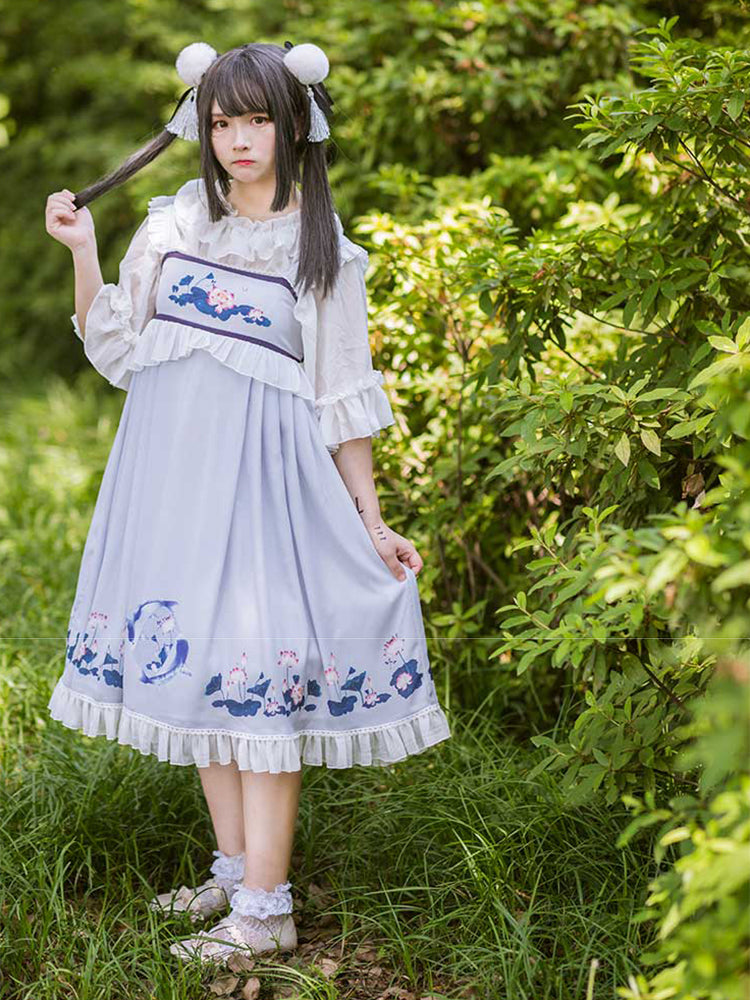Chiffon Dress Princess Cotton Lolita Dress AGD199