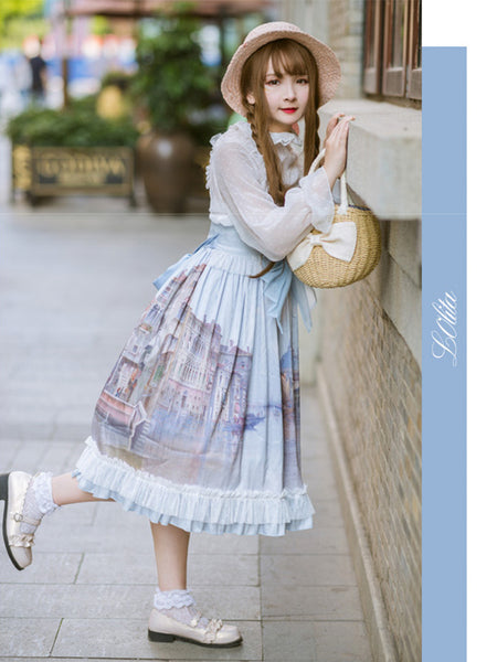 Venice Lake Printed JSK Original Lolita Princess Dress AGD211