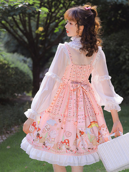 Sleeveless Gothic Dress Princess Cotton Lolita Dress AGD222