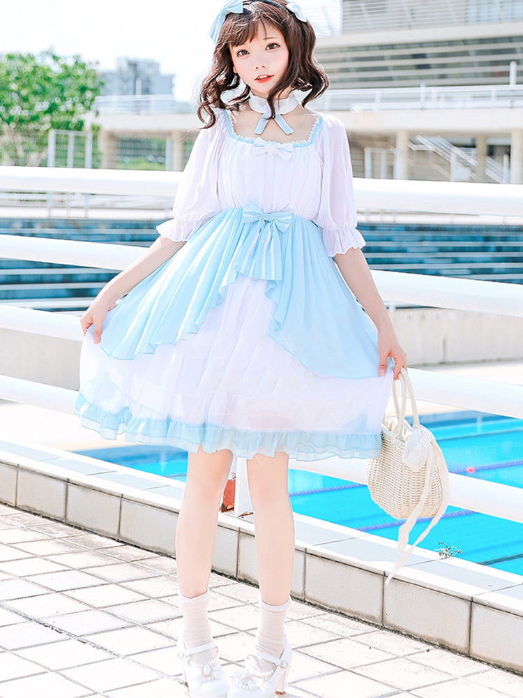Lolita Short Sleeve Princess Cotton Lolita Dress AGD223