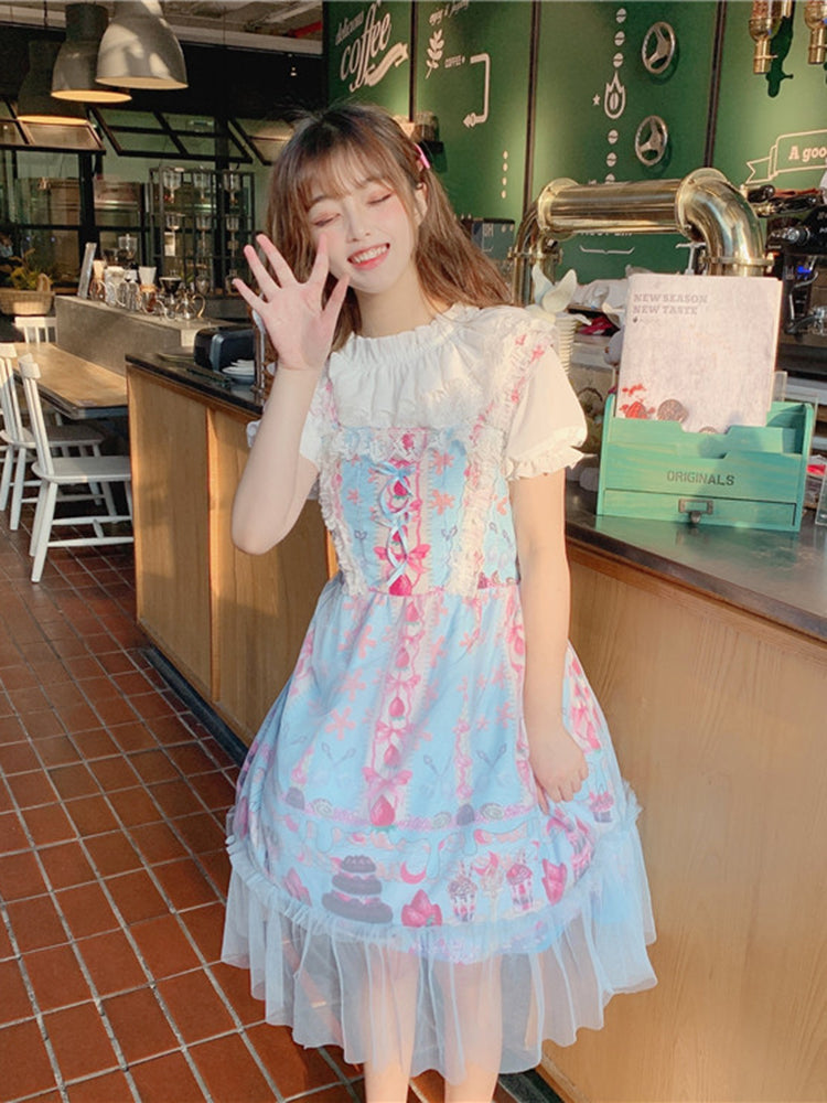 JSK Cute Girl Gauze Lolita Dress Princess Dress AGD231