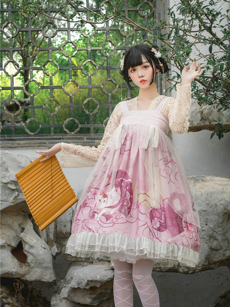 Sakura Rabbit Chinese Style Daily Lolita Dress AGD240